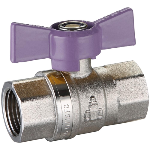 Dual Approved Ball Valve Butterfly Handle Lilac FI X FI 20mm