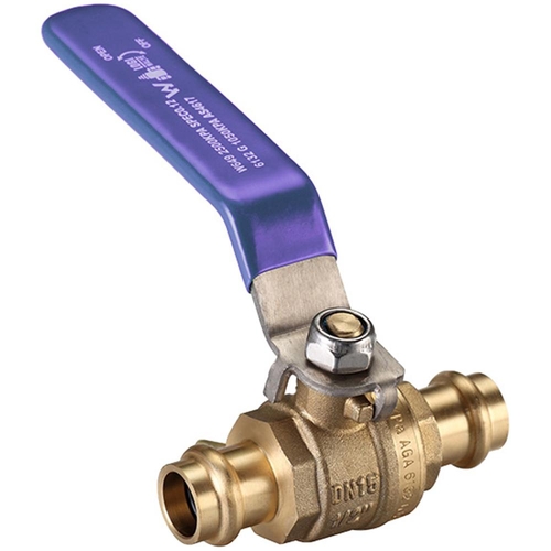 Watermarked Ball Valve Press Fit Lever Hdle DN25 X DN25 Lila
