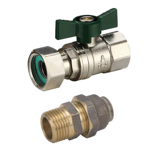Swivel Nut Ball Valve Water (FI End) W-15 MI X15FL Union