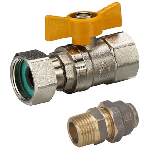 Swivel Nut Ball Valve Gas(FI End) W-15MI X 15FL Union