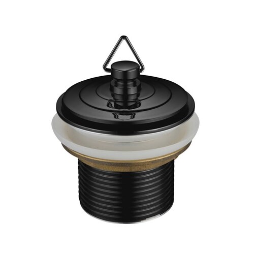 40mm X 50mm Plug And Waste Basin With Brass Plug Matte Black 