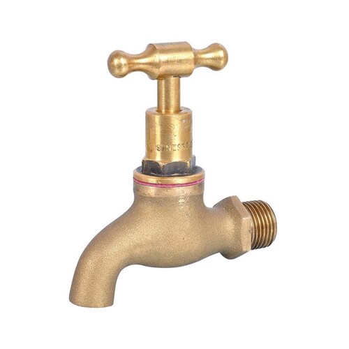 Bib Tap T Head Rough Brass MI 20mm