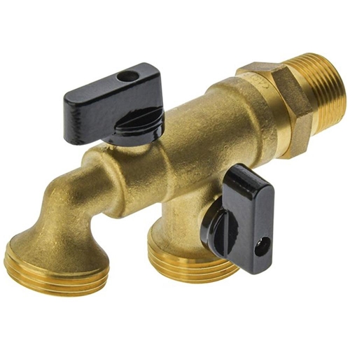 20MI X 25MI Dual Outlet Garden Tap MI Hose Taps Brass