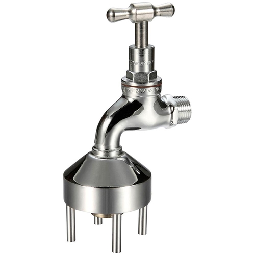 15mm Chrome Shrouded MI Hose Taps Brass