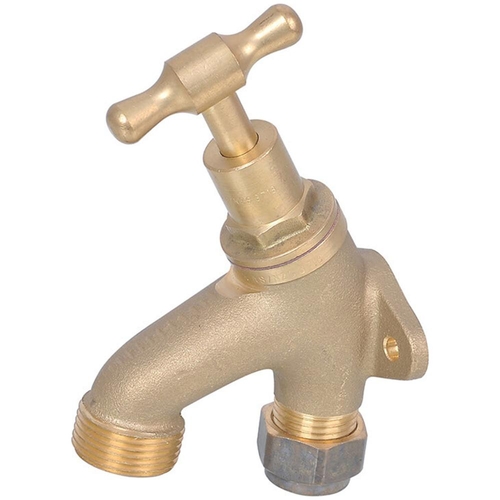 20mm Back Plated Nylon Compression Hose Taps Brass