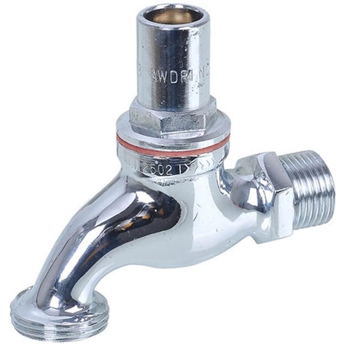 15mm Chrome Vandal Proof MI Hose Taps Brass