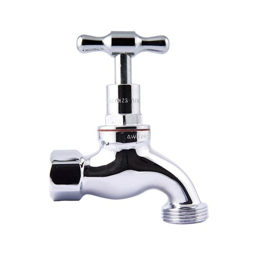 Hose Tap T Handle Chrome Plated FI 15mm