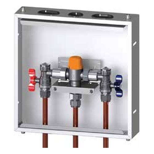20mm Hp Tempering Valve Plumbed In S/S Recessed Box - Lead Free