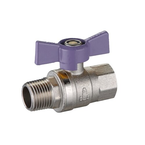 15mm MI X FI Dual Approved Ball Valve Butterfly Handle Lilac 
