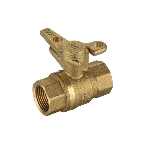 25mm FI X FI Lockable Watermarked Ball Valve Brass Handle 