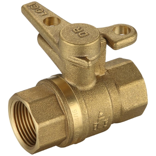 Watermarked Ball Valve Brass Handle FI X FI 25mm Lockable