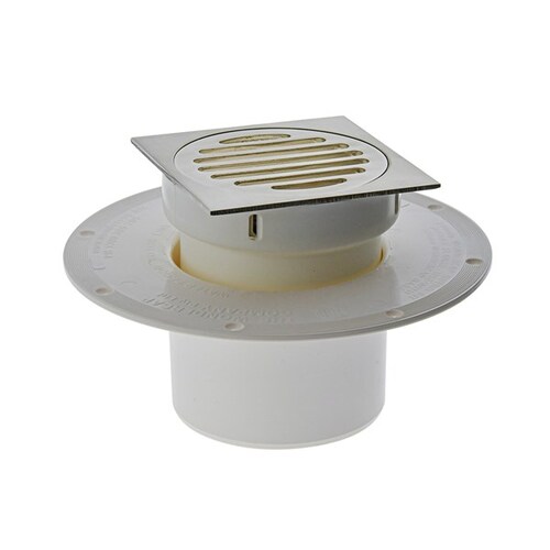 4mm Chrome Square Strainer Brushed Nickel