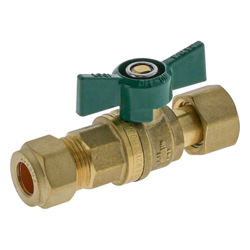 Isolation Non Return BV w Check Valve Swivel CU Comp 15MM LF