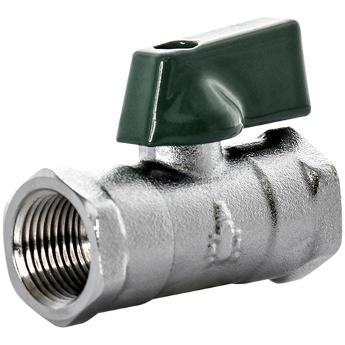 Watermarked Mini Ball Valve Chrome Plated With Handle FI X F
