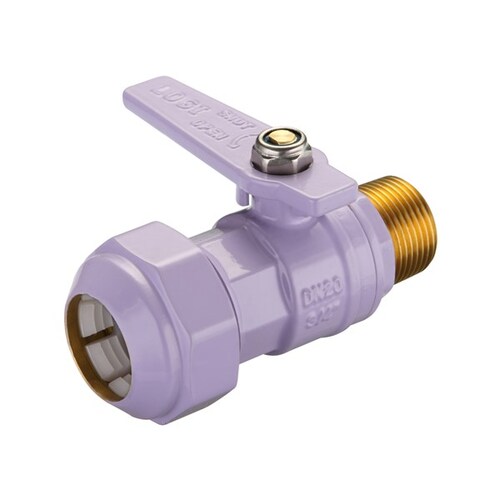 20MI X 25PE Lilac Watermarked Ball Valve Brass 