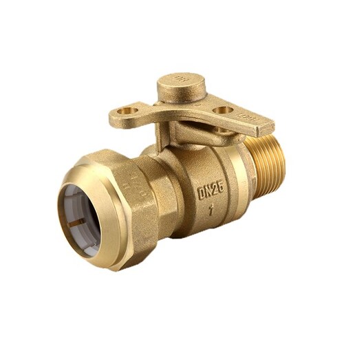 25MI X 32PE Lockable Watermarked Ball Valve Brass 